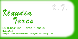 klaudia tercs business card